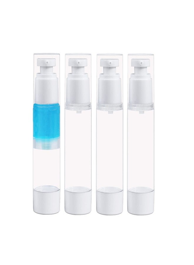 UMETASS Airless Lotion Pump Bottle,Refillable Travel Dispenser Bottle for Cream and Lotion (White-3.4oz) - Image 1